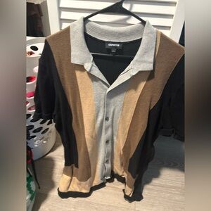 Express Two-Tone Knit Sweater